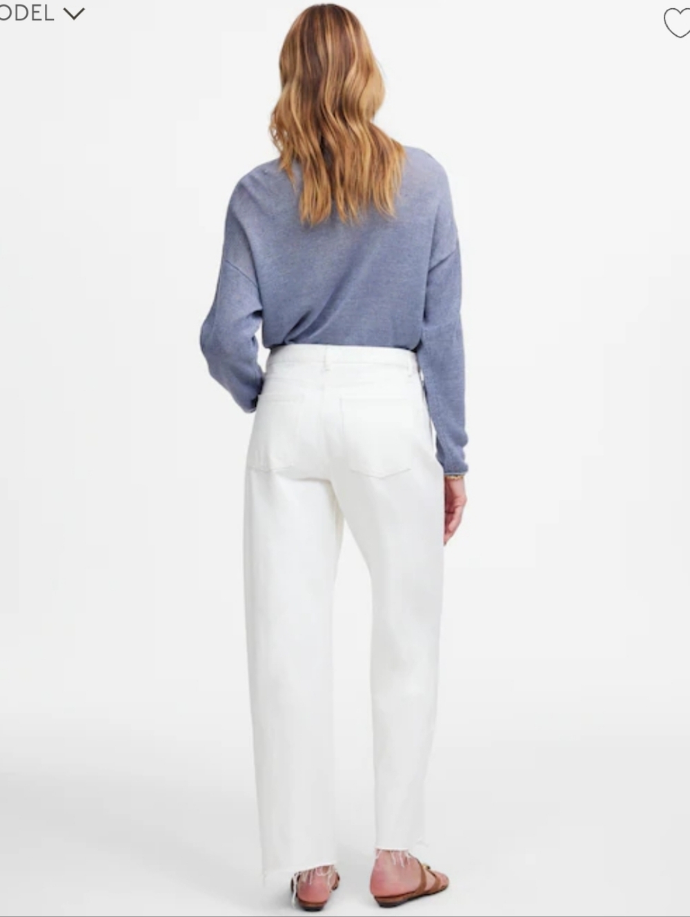 Madewell Pieced Barrel-Leg Jeans NV384 NWT Size 29 White - Picture 2 of 8